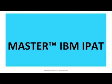 is the ipat test hard|Master the IBM IPAT .